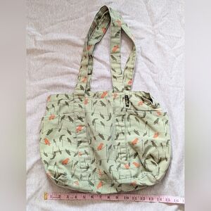 Vintage Yakpak Olive Birds Shoulder Bag Y2K